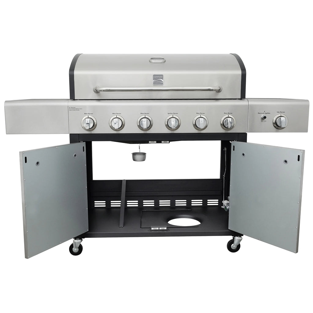 6-Burner Propane Gas Grill with Side Burner F30110