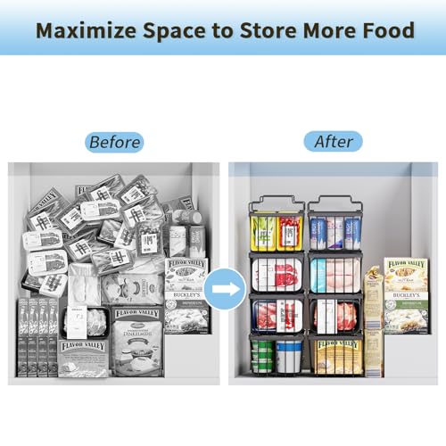 6 Pack Stackable Freezer Organizer Bins R516387