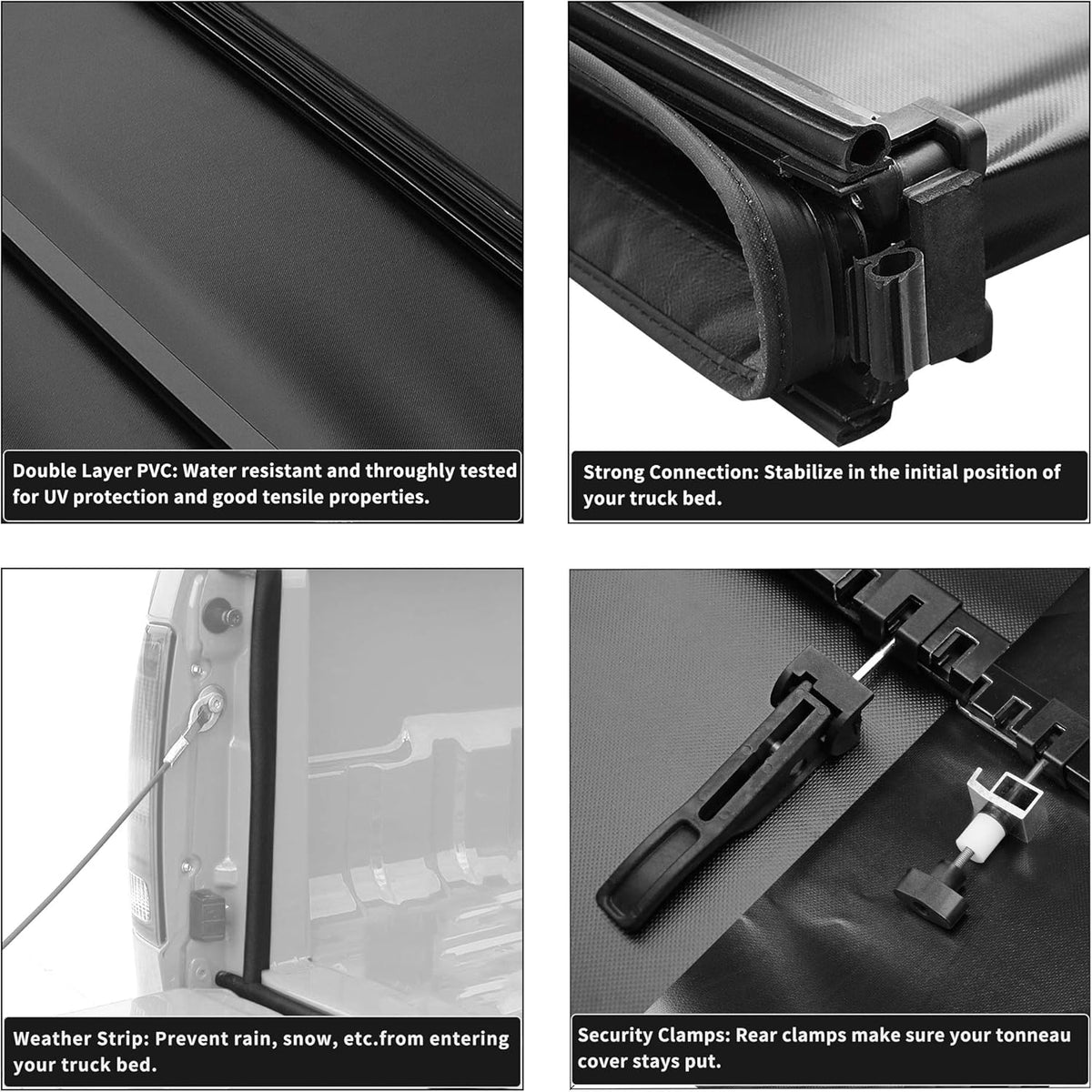 Soft Tri-Fold Truck Bed Tonneau Cover with 6.5 ft Bed N5421