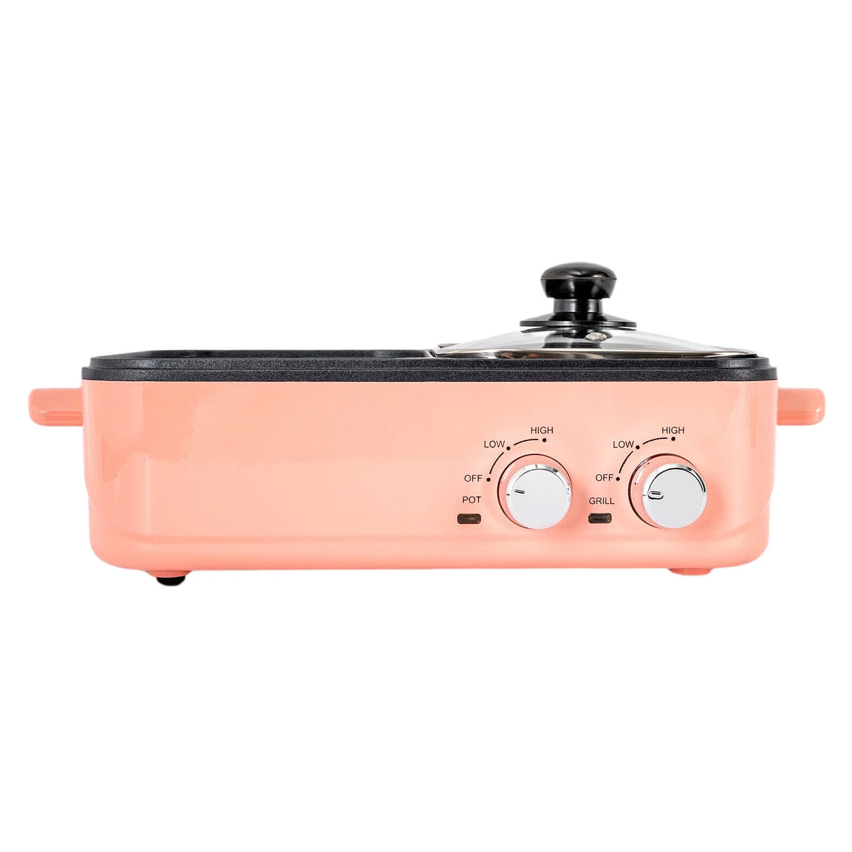 2 in 1 Portable Electric Hot Pot Barbecue Grill Non-Stick Pan H95445