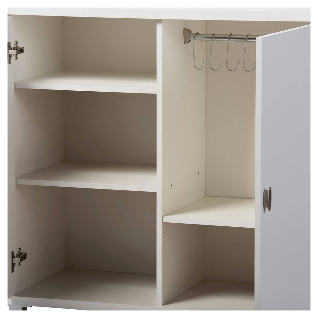 White Wood Entryway Storage Sideboard Cabinet Q2395