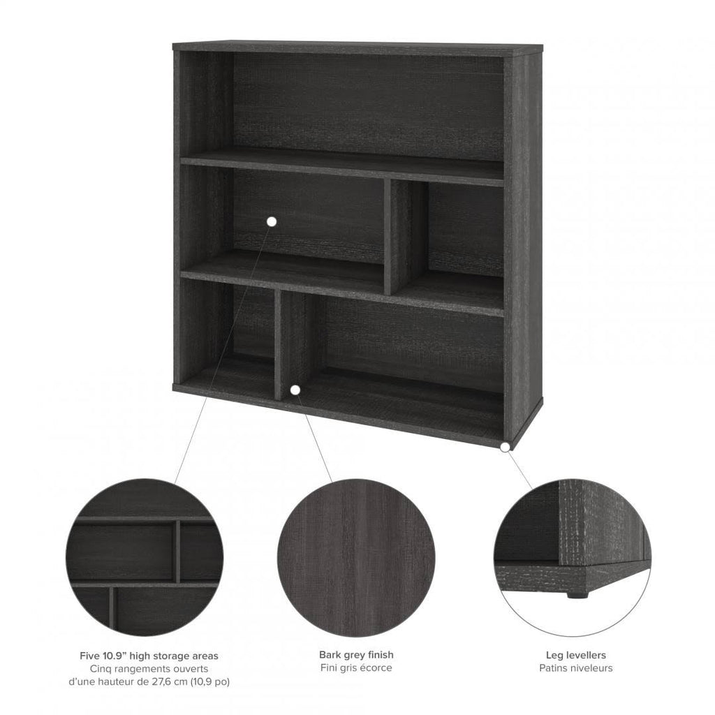 White Asymmetrical Shelving Unit V239