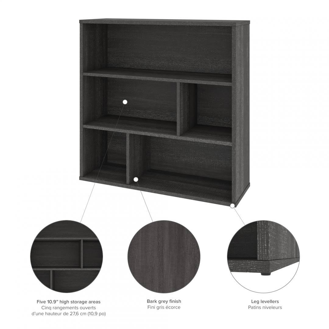 White Asymmetrical Shelving Unit V239