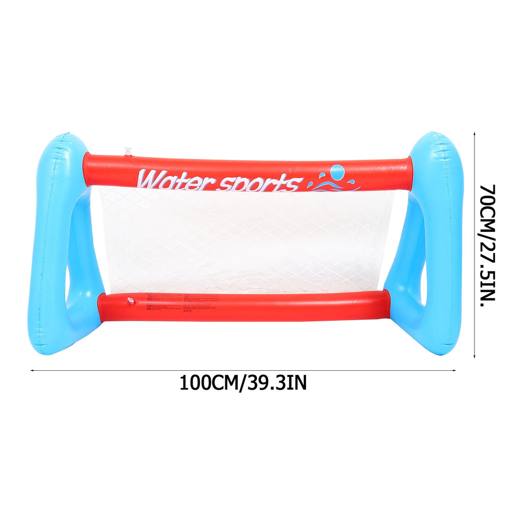 Inflatable Pool Float Set with Volleyball Net and Volleyballs Z394301