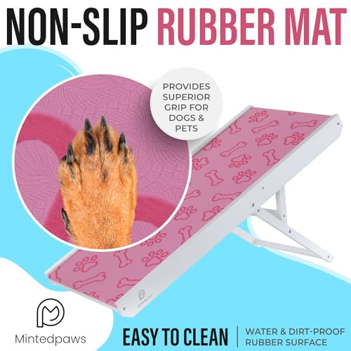 43" Long Adjustable Grey Anti-Slip Rubber Dog Ramp J10042