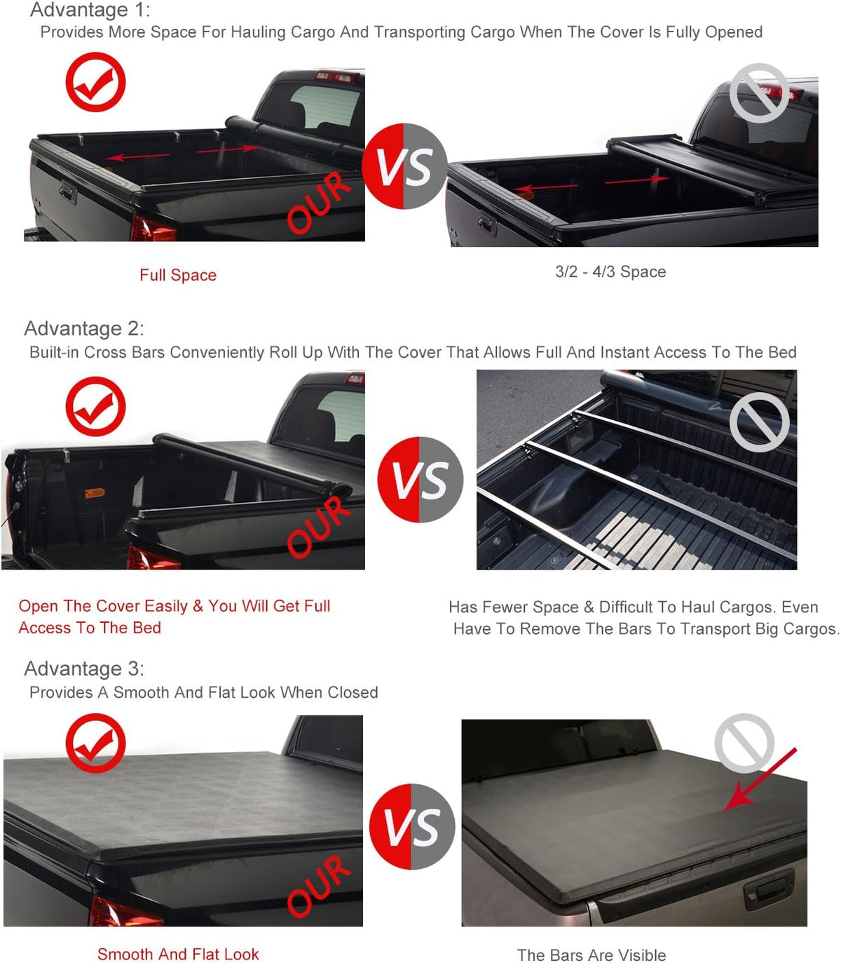 Soft Roll Up Tonneau Cover for Honda Ridgeline G773