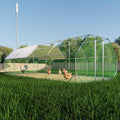 Large Metal Walk-in Chicken Coop with Waterproof Cover W602810