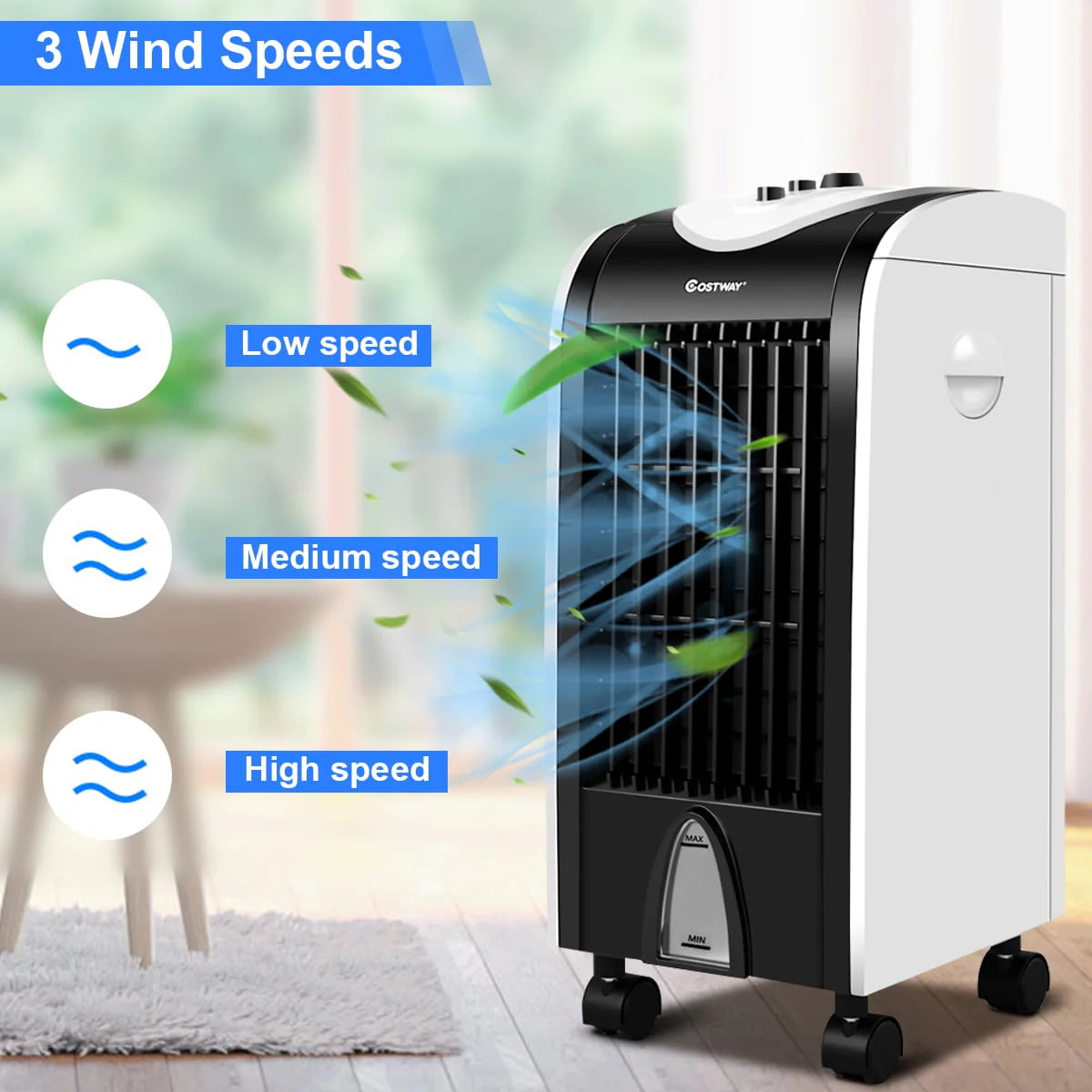 3-in-1 Portable Evaporative Air Cooler Fan Humidifier with Filter M9282
