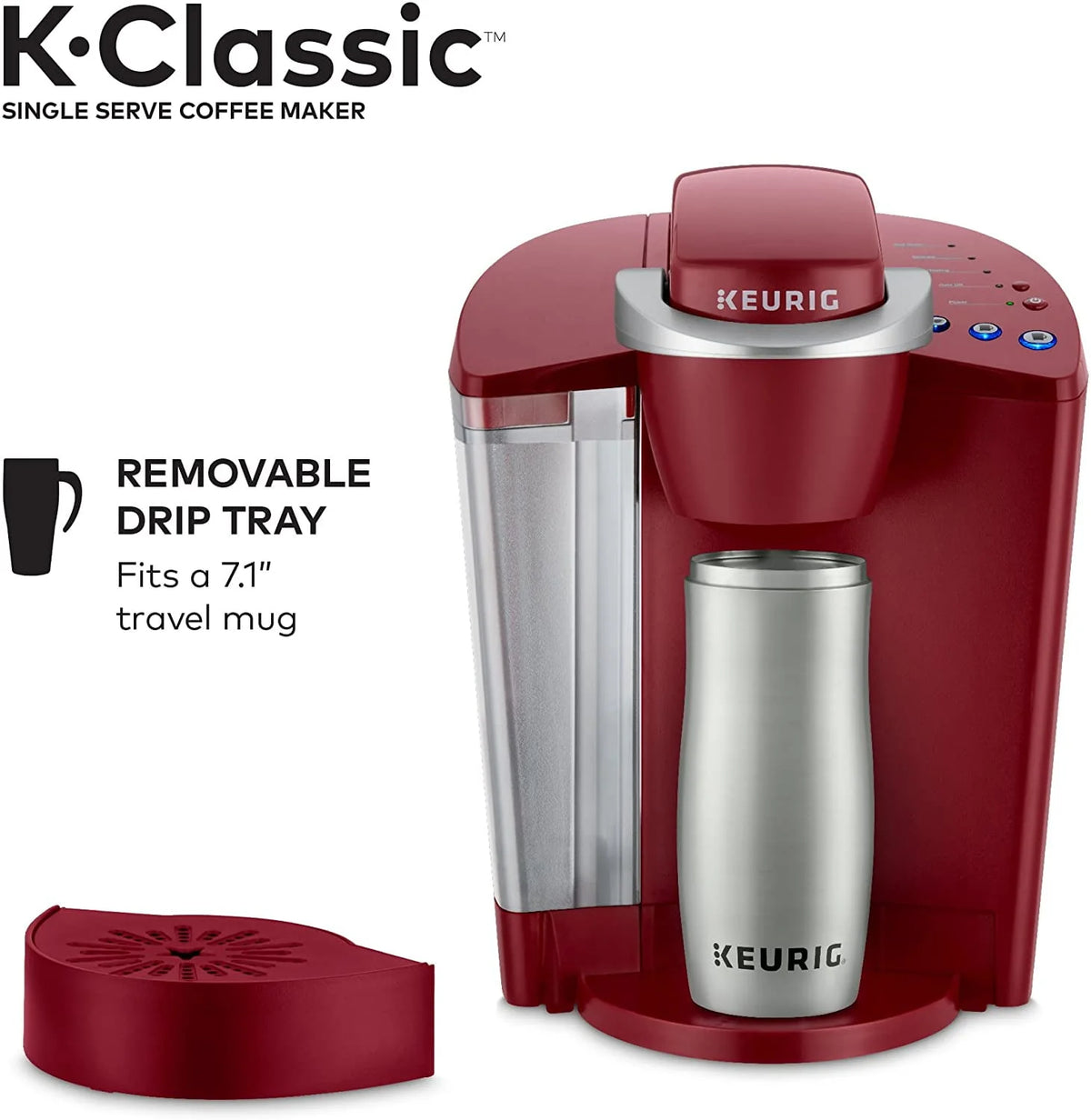 Single Serve Coffee Maker, 6 to 10 oz. Brew Sizes D81324