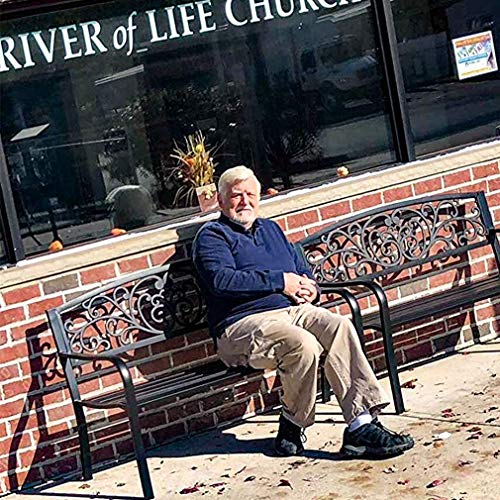 Metal Patio Bench with Steel Frame B61860