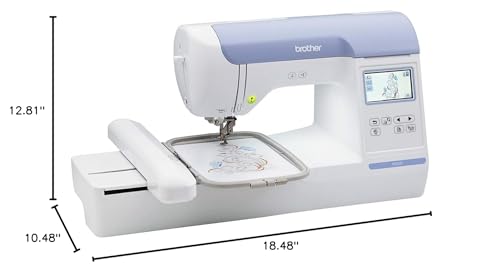 Embroidery Machine with 5" x 7" Hoop Area, 138 Built-in Designs, 11 Font Styles F834