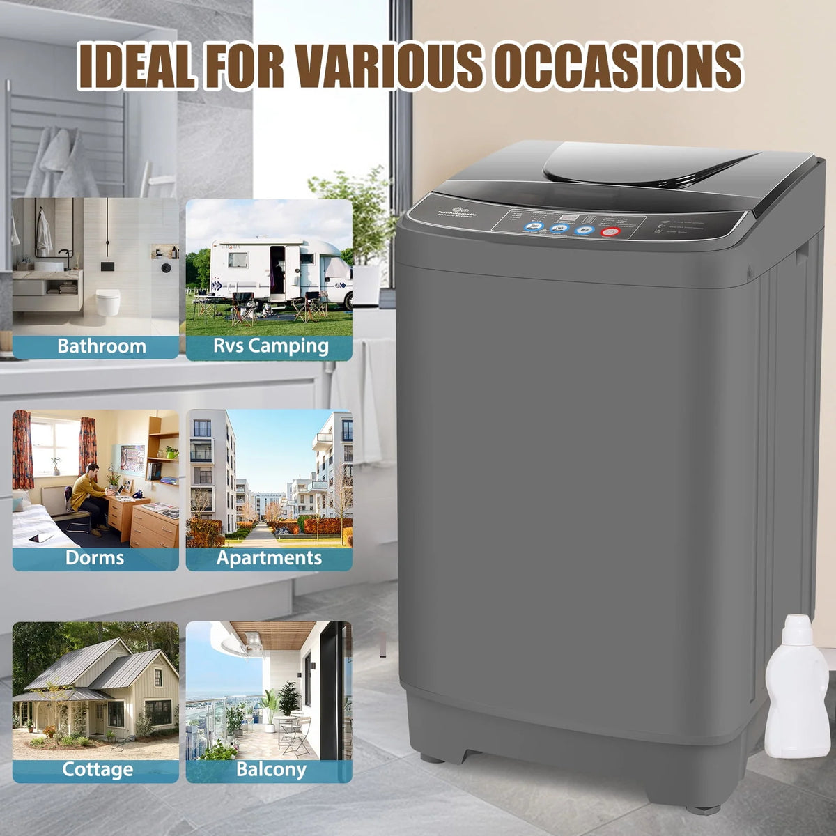 15.6lbs Fully Automatic Portable Washing Machine Z689