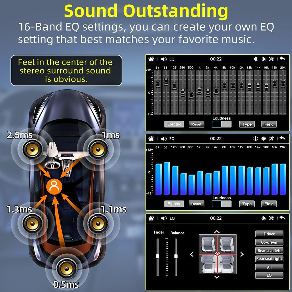 7" Capacitive Touchscreen Car Stereo with Bluetooth 5.0 T661678