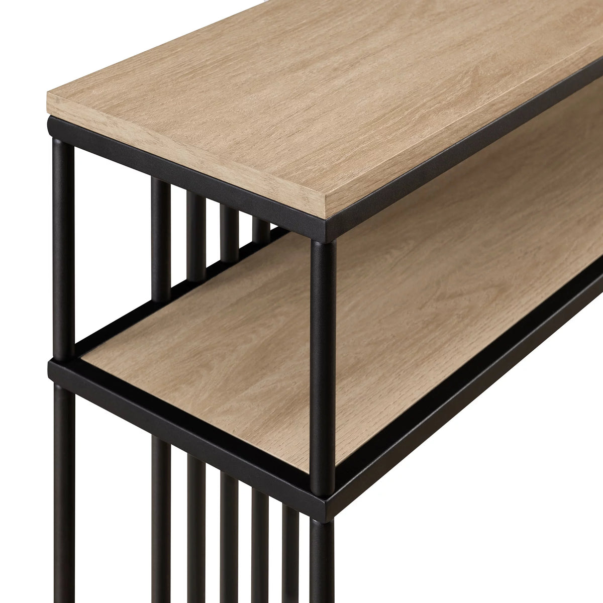 41" Slatted-Side Metal Console Table Z231616