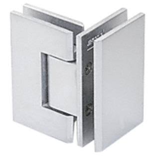 Satin Chrome 90 Degree Glass-to-Glass Hinge P766
