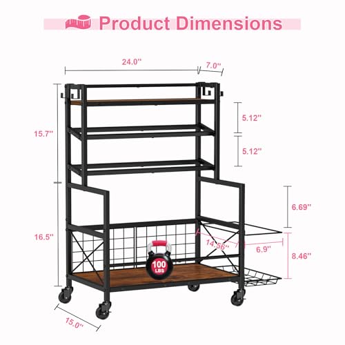 Adjustable Dumbbell Rack with Wheels and Hooks G45130
