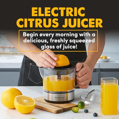 BPA-Free Electric Citrus Juicer 24oz Black/Stainless Steel E69088