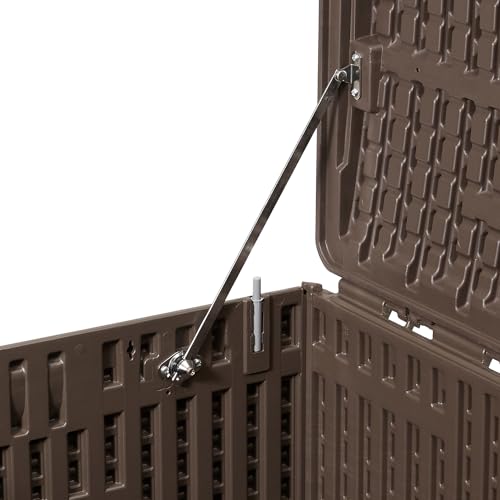 Brown 99 Gallon Deck Box with Lid P85778