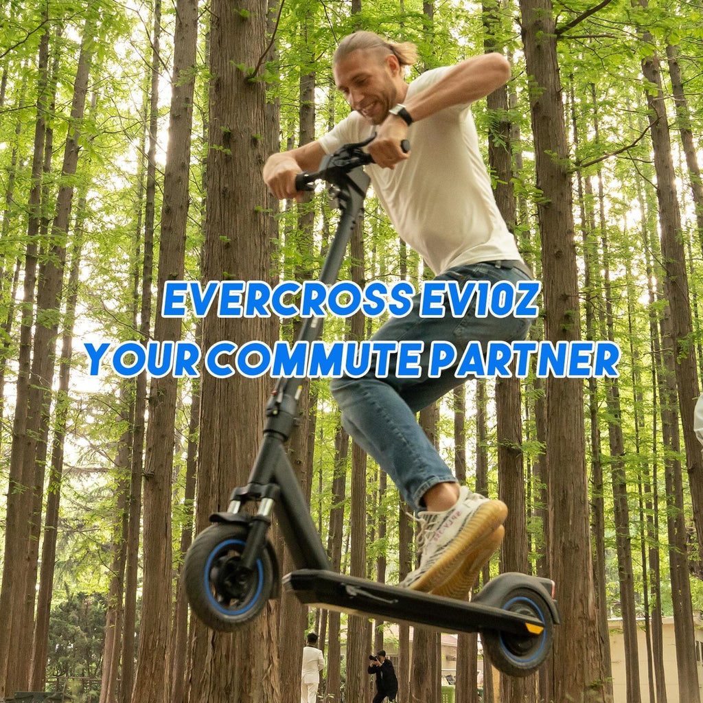 Electric Scooter with 10 Solid Tires, 500W Motor, 22 Miles Battery T420