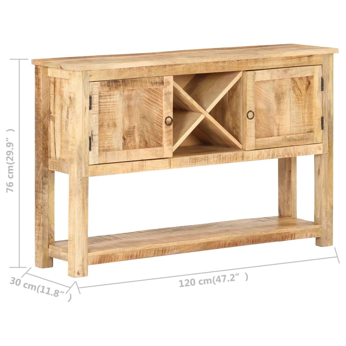 Rough Mango Wood Sideboard D565