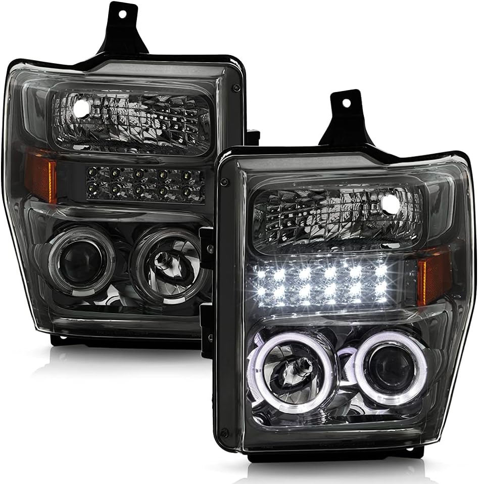 Smoke LED Projector Headlights Driver + Passenger Side J198448