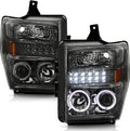 Smoke LED Projector Headlights Driver + Passenger Side J198448