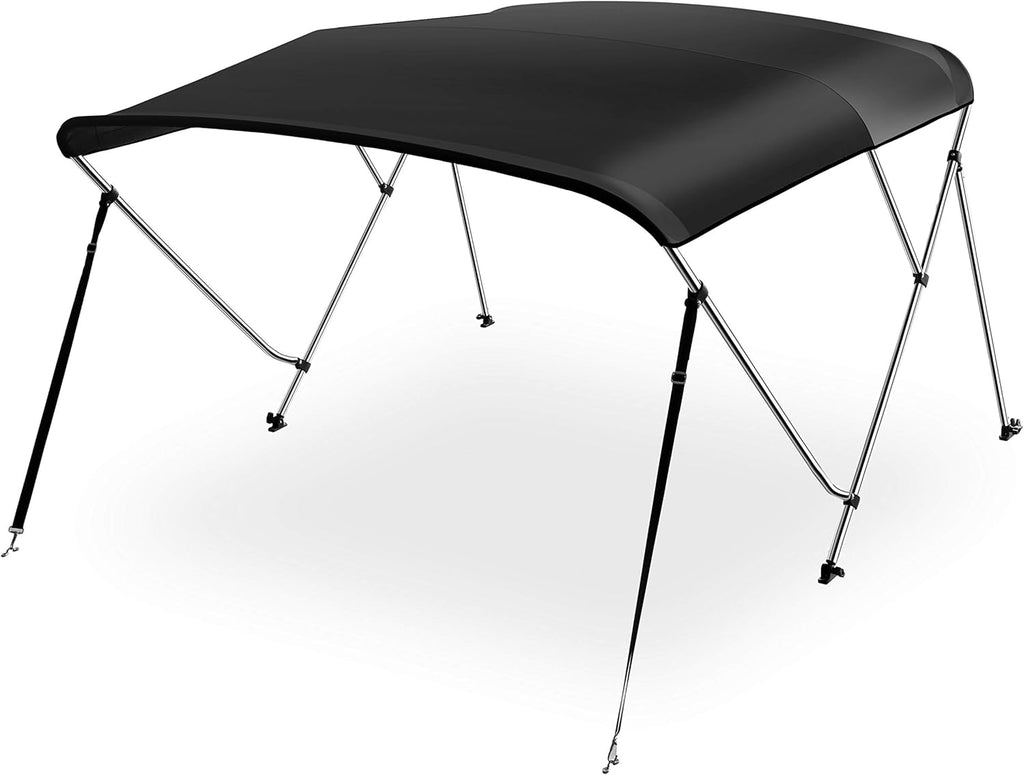 Waterproof 54-60 W 3 Bow Boat Bimini Top Canvas Sun Shade with Storage Boot R87279