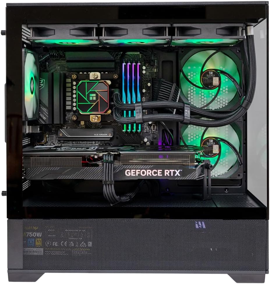 Black Mid-Tower Micro ATX PC Case with Tempered Glass A618137