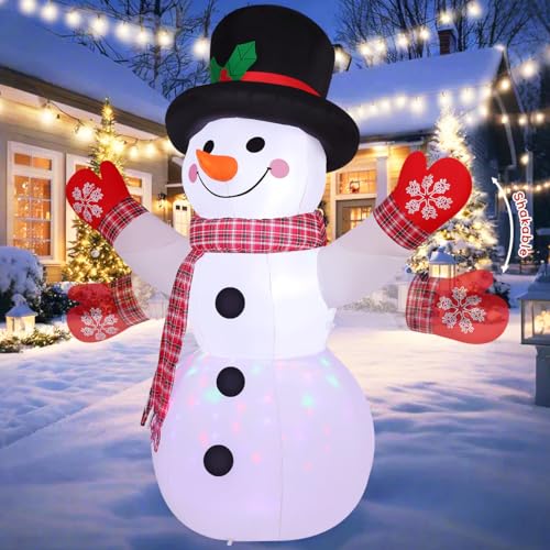 8 FT Inflatable Snowman with Built-in LEDs P55797
