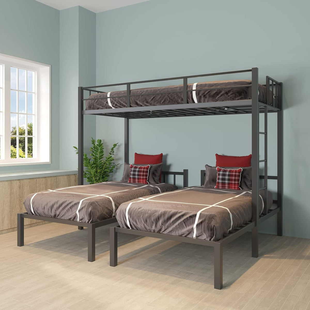 Twin Over Twin & Twin Triple Bunk Beds L7346