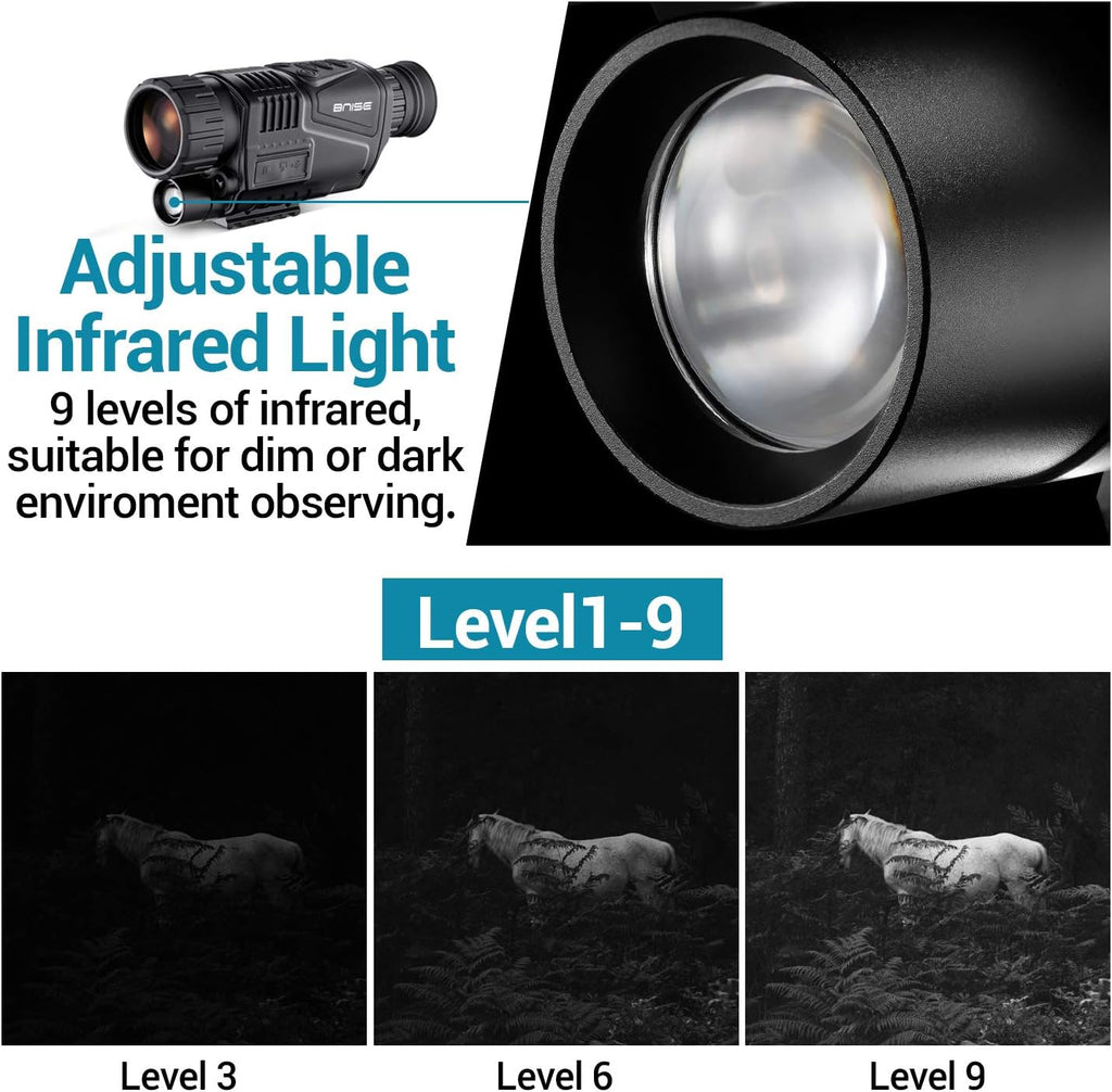 Digital Night Vision Monocular Infrared Camera 8X40 HD R709