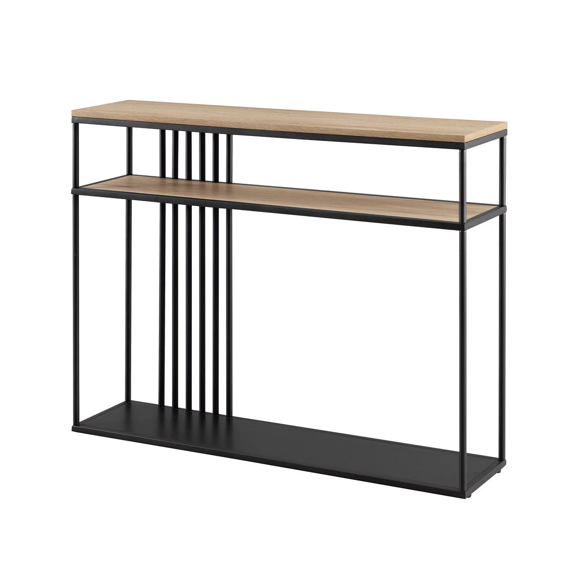 41" Slatted-Side Metal Console Table Z231616