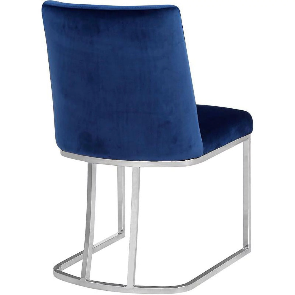 Navy Velvet Dining Chair Set of 2 V5802