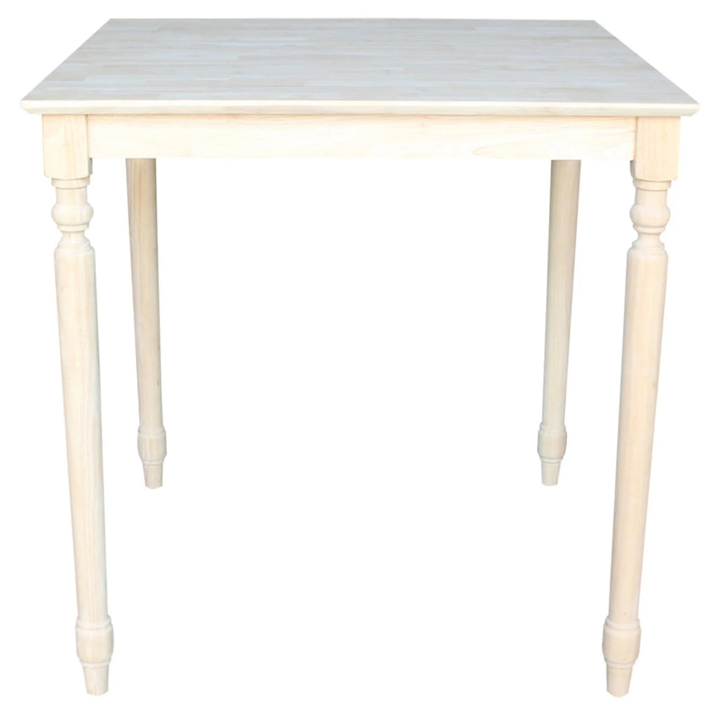 Solid Wood Top Table with Turned Legs B72201