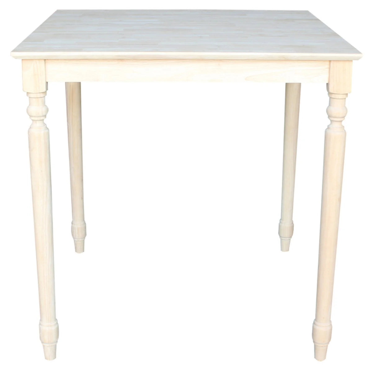 Solid Wood Top Table with Turned Legs B72201