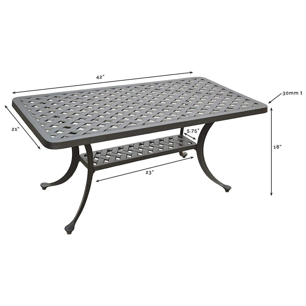 Black Rectangular Coffee Table T308