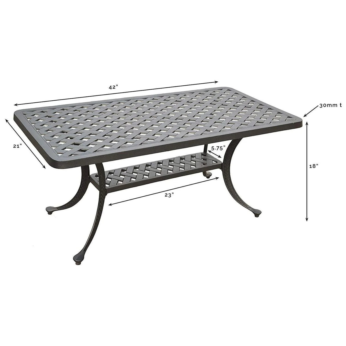 Black Rectangular Coffee Table T308