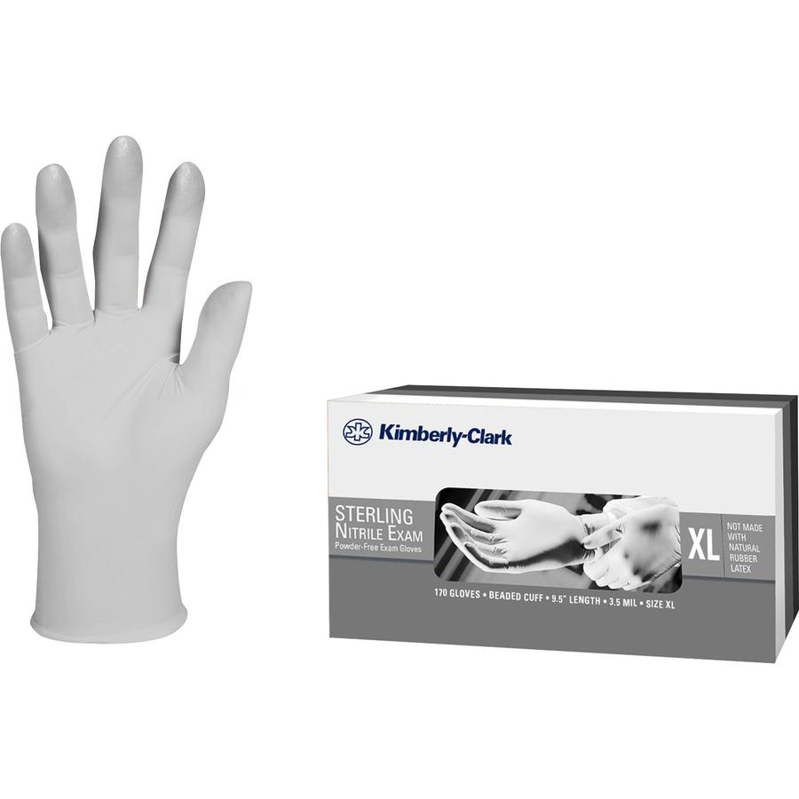 Sterling Gray Nitrile Exam Gloves, Large, 200/Box T4141