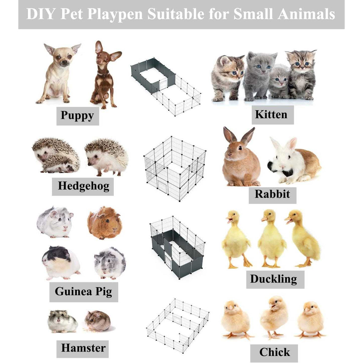 Small Animal Pet Playpen with Door T283845