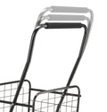 Black Adjustable Steel Rolling Cart A617