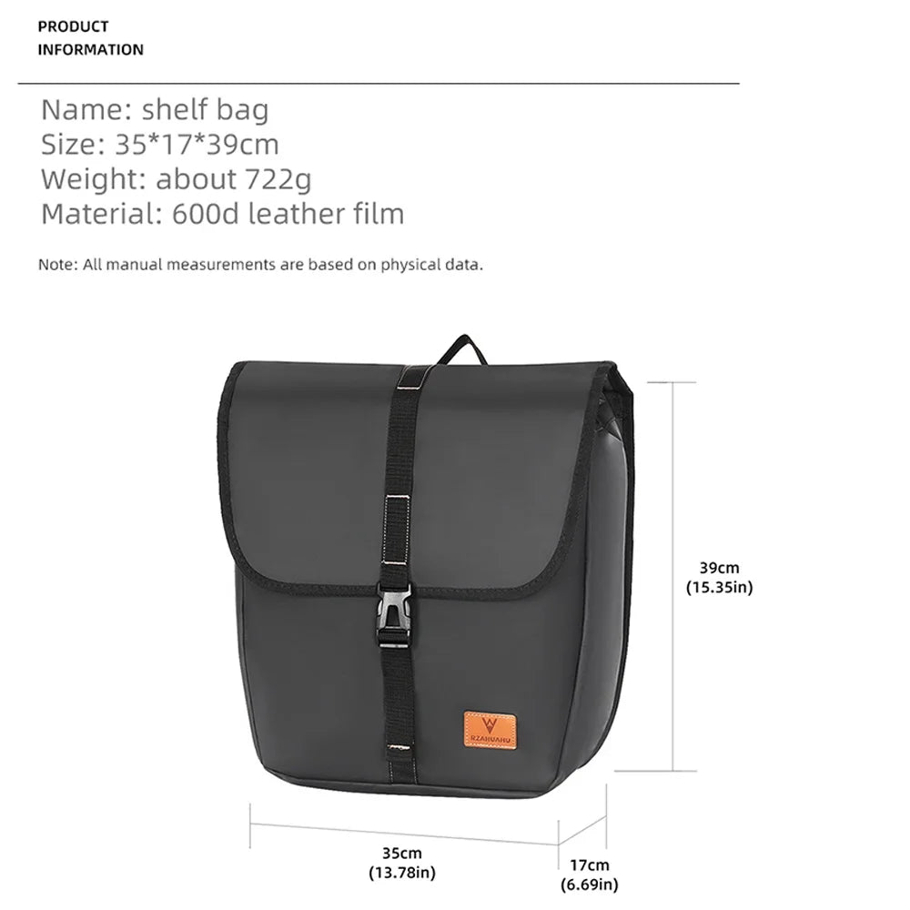 Waterproof Bike Panniers Bag Large Capacity Bicycle Rear Seat Bag U5333