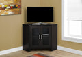 Cappuccino Corner TV Stand with Glass Doors, Brown U4998