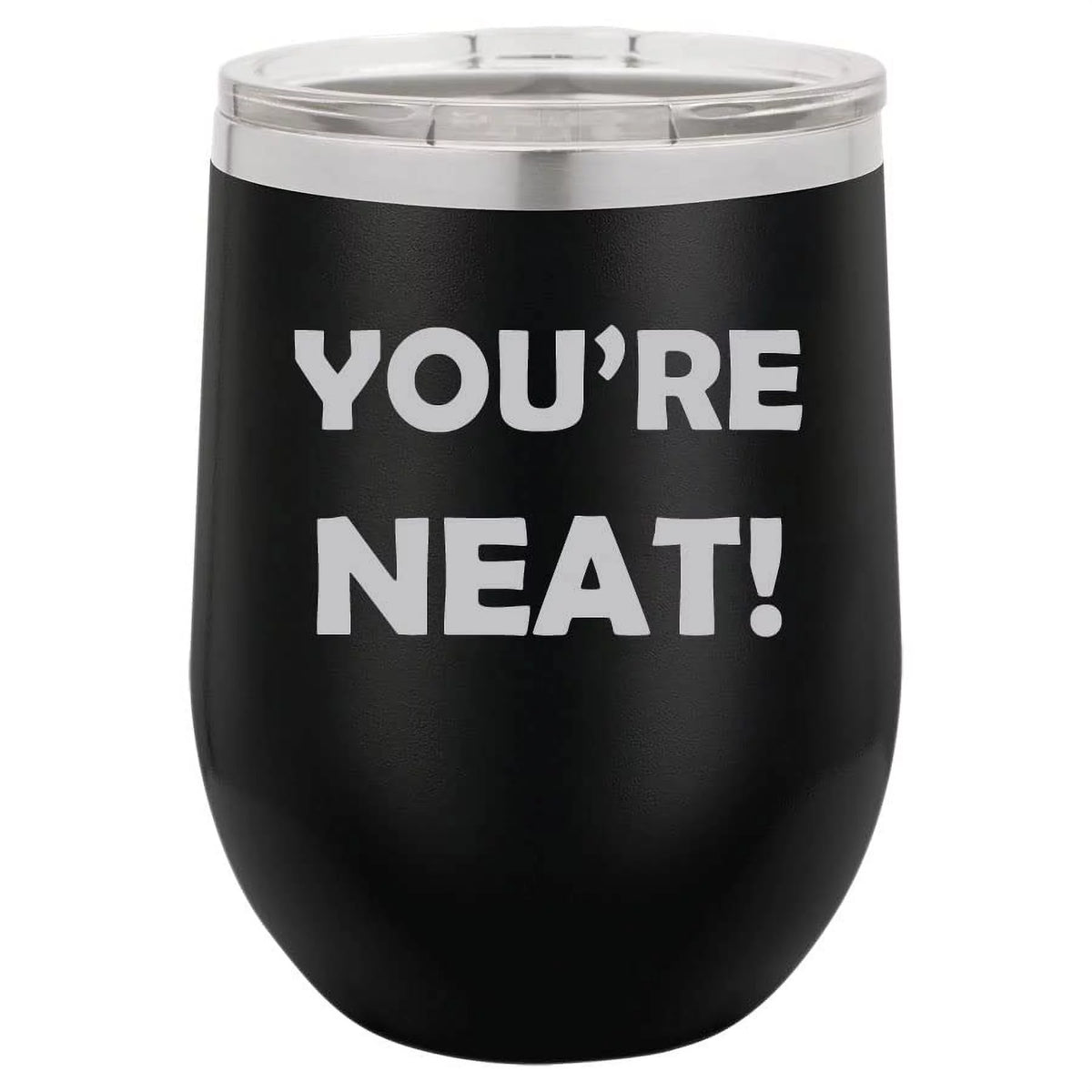 12 oz Double Wall Vacuum Insulated Stainless Steel Stemless Wine Tumbler with Lid Y209