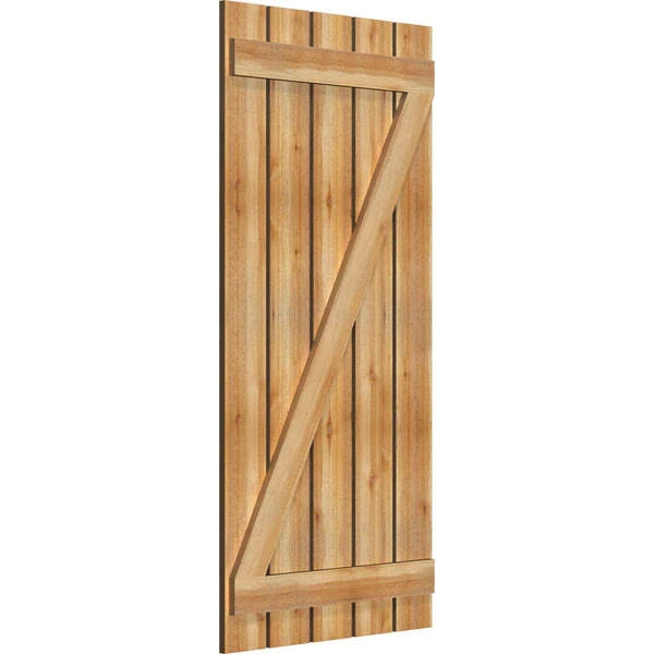 Rough Sawn Western Red Cedar Board-n-Batten Shutters L5685