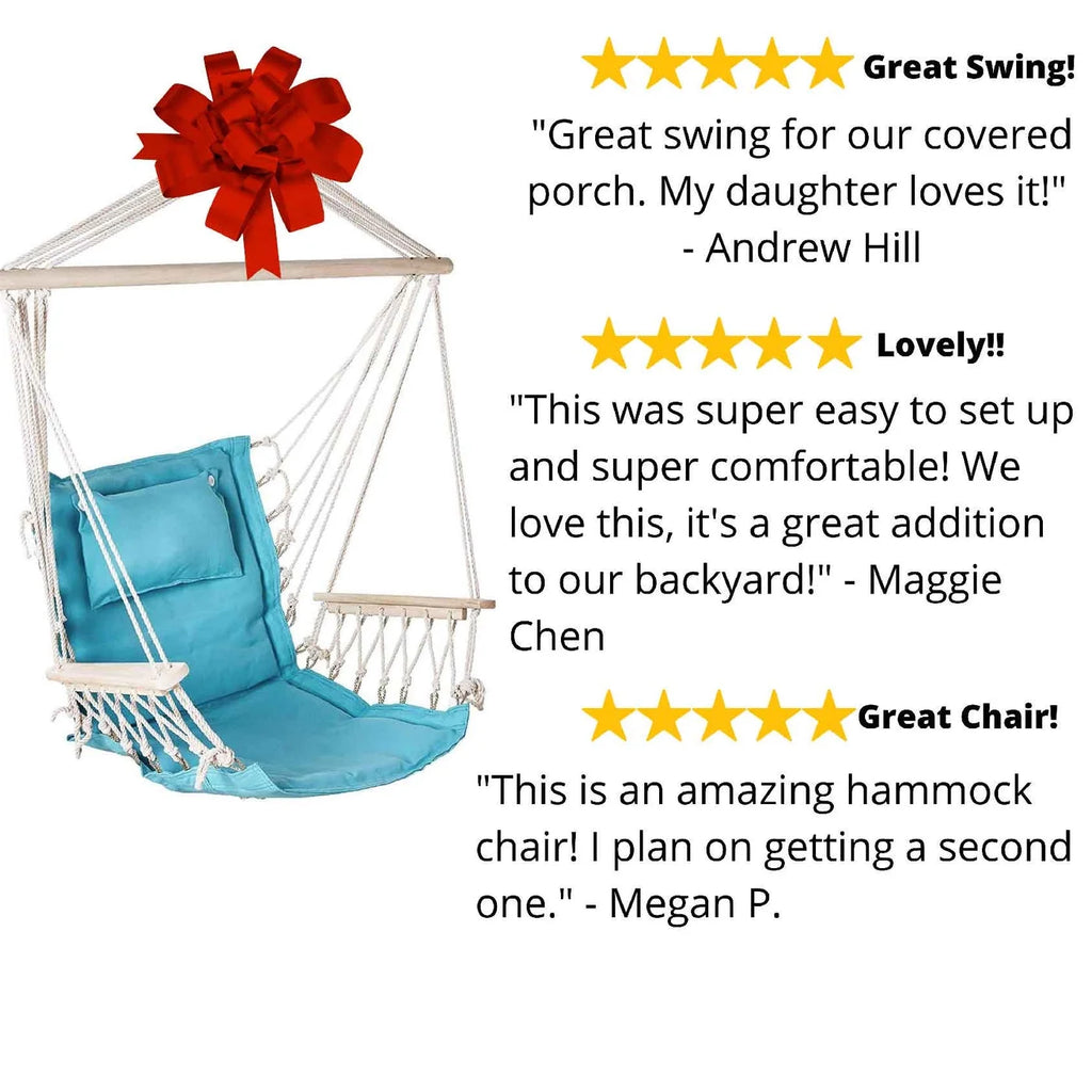 Aqua Blue Hanging Hammock Chair Y7584