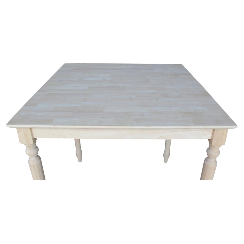 Solid Wood Top Table with Turned Legs B72201
