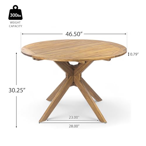 Acacia Wood Round Dining Table P861606