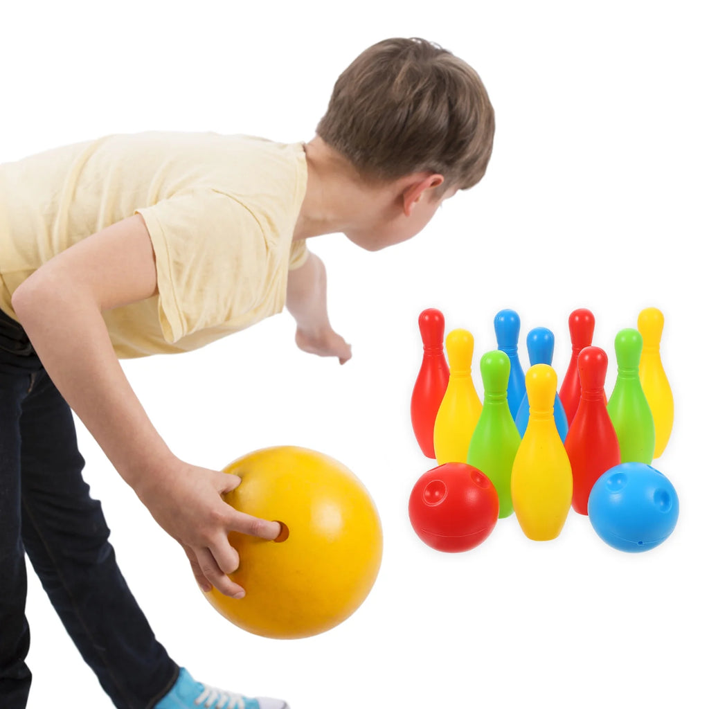Bowling Kids Outdoor Backyard Games Childrens Play Sets Playdough R417