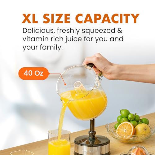 BPA-Free Electric Citrus Juicer 24oz Black/Stainless Steel E69088