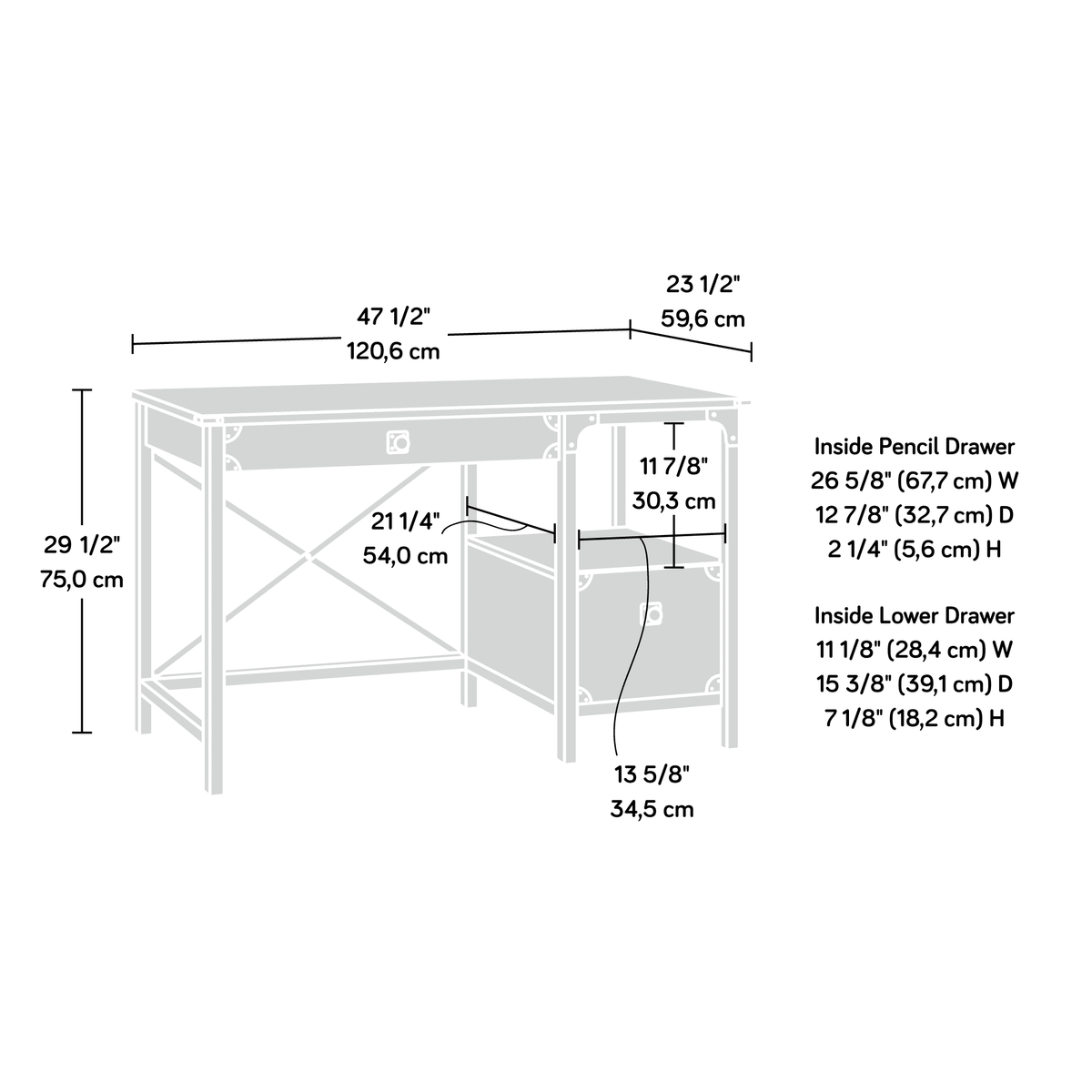 Carbon Oak Finish Desk E69132